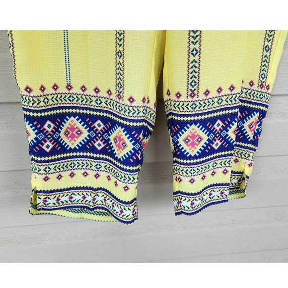 Soft Surroundings Yellow Pants Beachy Pool Boho Coverup Petite Medium - Picture 4 of 11